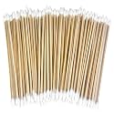 Double Pointed Tips Gun Cleaning Swabs, Eyxformula 200 Pcs FSC Bamboo Stick