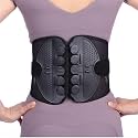 Double Pull Lumbar Support Belt for Men and Women - Breathable Mesh Lower Back Brace, Ergonomic Waist Decompression and Posture Corrector for Exercise, Driving, Fishing (Medium, Black)