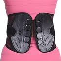 Double Pull Waist Brace for Lower Back Support - Adjustable Lumbar Decompression Belt with Pulley System, Breathable Mesh, Fits Men &amp; Women (Large, Black)