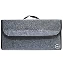 DOUBLE R BAGS Felt Car Trunk Organizer – Foldable Anti-Slip Boot Storage Bag for Cleaning Supplies, Tools &amp; Accessories (Grey, 16x50x23 cm, 1 Compartment, Pack of 1)