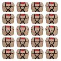 Double R Bags Jute Storage Bag Organizer With Front Zipper Pocket Strong Handle - (Natural Jute) Pack Of 20
