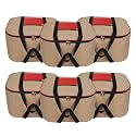 Double R Bags Jute Storage Bag Organizer With Front Zipper Pocket Strong Handle - (Natural Jute) Pack Of 6