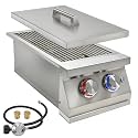 Double Side Burner for Outdoor Kitchen, 2 x 17,000BTU Liquid Propane Burner
