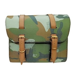 double-side multicolor leatherette motorbike saddlebagarmy side bag