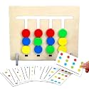 Double Sided Colors and Fruits Matching Montessori Wooden Board Game Kids Educational Toys