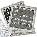Double Sided Felt Letter Board with Rustic Wood Frame 10x10 Inch - Pre Cut & Sorted 725 Letters with Stand, Cursive Style Letters, Big Letters, Letter Organizer, Tabletop Display