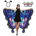Double-Sided Printing Butterfly Costume for Women, Halloween Costumes Adult Butterfly Wings for Women