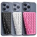 Double Sided Silicone Suction Phone Holder Mount, Silicon Accessory for iPhone and Android, Hands-Free Mirror Shower Phone Holder, TikTok Videos and Selfies (Combo C)