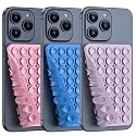 Double Sided Silicone Case Suction Phone Holder Mount, Silicon Accessory For iPhone And Android, Hands-Free Mirror Shower Phone Holder, Tiktok Videos And Selfies (Combo E, 3PCS), Multicolor