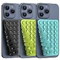 Double Sided Silicone Case Suction Phone Holder Mount, Silicon Accessory For iPhone And Android, Hands-Free Mirror Shower Phone Holder, Tiktok Videos And Selfies (Combo D, 3PCS), Assorted