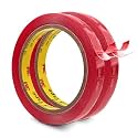 3M Double Sided Tape 0.5''x15.4Ft Clear 2 Pack Heavy Duty