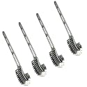 Double Sided Toilet Brush with Hockey Design, Flexible Head for Western and Indian Toilets, Grey, Large