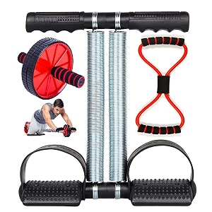 Double Tummy Trimmer Ab Wheel Roller
