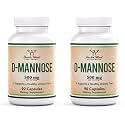 Double Wood Supplements D Mannose 500mg Capsules, 90 Count (D-Mannose for Urinary Tract Health and Bladder Lining, Helps UTI Prevention) Vegan Safe, Non-GMO, Gluten Free (Pack of 2)
