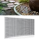 DoubleFill 1 Pack Large Fountain Basin Grate for Pond and Water Garden Features and More Snap-Together - Hide Reservoir, Rocks, Other Decorative Objects (24 x 48 Inch,Dark Grey)