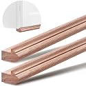 DoubleFill Cabinet Light Rail Molding 2 Pack 47" Red Oak Wood Trim