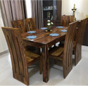 Douceur Furnitures Solid Sheesham Wood 6 Seater Dining Set For Dining Room / Restaurant. Solid Wood 6 Seater Dining Set