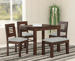 douceur furnitures solid sheesham wood four seater set for dining room  restaurant solid wood 4 seater dining set