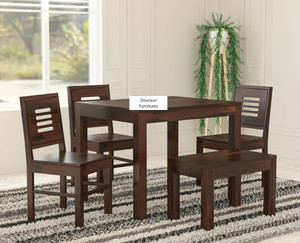 douceur furnitures solid sheesham wood four seater set for dining room  restaurant solid wood 4 seater dining set