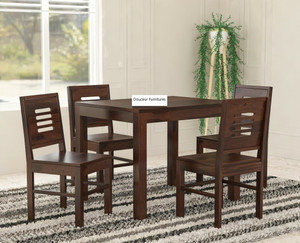 douceur furnitures solid sheesham wood four seater set for dining room  restaurant solid wood 4 seater dining set