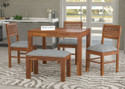 Douceur Furnitures Solid Sheesham Wood Four Seater Set For Dining Room / Restaurant. Solid Wood 4 Seater Dining Set