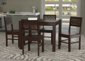 Douceur Furnitures Solid Sheesham Wood Four Seater Set For Dining Room / Restaurant. Solid Wood 4 Seater Dining Set
