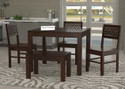 Douceur Furnitures Solid Sheesham Wood Four Seater Set For Dining Room / Restaurant. Solid Wood 4 Seater Dining Set