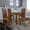 Douceur Furnitures Solid Sheesham Wood Four Seater Dining Set For Dining Room , Restaurant , Hotel. Solid Wood 4 Seater Dining Set