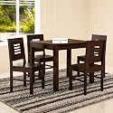 Douceur Solid Sheesham Wood Dining Table Set of 4 | Wooden 4 Seater Dining Table with 4 Chairs | Dining Table Set of 4 Sheesham Wood | Dining Room Furniture for Home | Walnut Finish