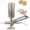 Doughnut Filler Filling Machine, 5L Vertical Donuts Jam Filler, with 3 Replaceable Nozzles, Stainless Steel Jelly Cream Filling Machine for Restaurant Kitchen