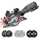 DOVAMAN Circular Saw, 5.8A 4-1/2" Circular Saw w/Laser &amp; Auxiliary Handle