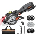 DOVAMAN Circular Saw w/Bag, 5.8A 4-1/2" mini Saw w/Laser &amp; Auxiliary Handle
