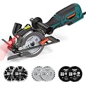 DOVAMAN Circular Saw, 5.8A 4-1/2" Circular Saw w/Laser &amp; Auxiliary Handle