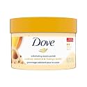 Dove Exfoliating Body Polish Scrub for Dry Skin with Crushed Almond and Mango Butter, Gently Exfoliates and Moisturizes to Reveal Instantly Soft, Smooth &amp; Healthy Skin, Naturally Derived Ingredients, Sulfate-Free, Fruity