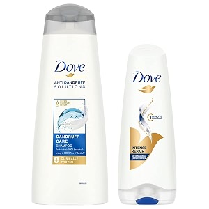 dove hair therapy intense repair conditioner 175ml and dove dandruff care shampoo 340ml