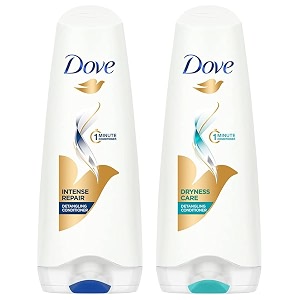 dove hair therapy intense repair unscented conditioner 175ml and dryness care conditioner 180ml2 count