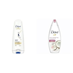 dove hair therapy intense repair conditioner 175ml amp dove coconut milk and jas petals body wash 190ml