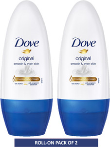 dove original deodorant roll-on - for women 100 ml pack of 2