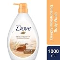 Dove Relaxing Shea Butter Body Wash with Vanilla for Soft Skin, Soothing Scent, 1L (Pack of 2)