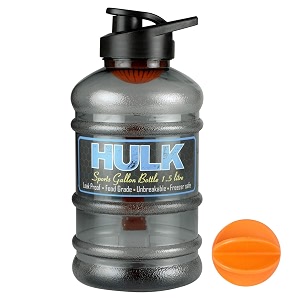 doveaz  plastic hulk sports water bottles for office useprotein shaker bottlegallon water bottle 15 liter with mixer ball and strainer bpa-free unbreakable freezer safe assorted color