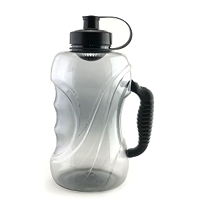 doveaz plastic sports water bottles for gallon water bottle 22 ltr with mixer ball and strainer bpa-free unbreakable freezer safe strong black pack of 1