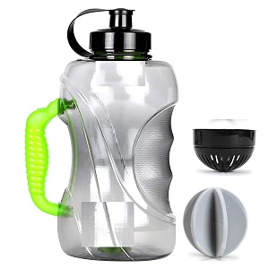 doveaz sports plastic water bottles for office useprotein shaker bottlegallon water bottle 22 liters with mixer ball and strainer bpa-free unbreakable freezer safe