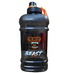 doveaz xtreme sports water bottles for office use protein shaker gallon water bottle 15 ltr with mixer ball bpa-free unbreakable freezer safe - black  plastic  1 piece