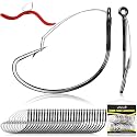 Dovesun 30PCS Weedless Wacky Rig Hooks Worm Fishing Hooks for Bass Fishing Size 1# 1/0 2/0 for Ne-ko, No Sinker Rig Wide Gap with Soft Worm Baits