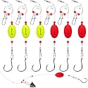 Dovesun Fish Finder Rig with Float 20.5" Surf Fishing Rigs 90LB Surf Fishing Tackle for Shark Bluefish Stripers 6PCS 5/0 8/0