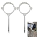 Downspout Bracket - 2psc Downspout Extensions Holder, Fits Up to 4.3" Pipes; Bracket Height: 7", PVC Clip&Metal Support Easy Installation