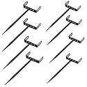 Downspout Bracket Size-Adjustable for 2x3", 3x3", 3x4" pipes, 8 Pack Black