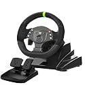 DOYO Xbox360 Gaming Racing Steering Wheels with Pedals and Paddle Shifters for PC, 180° Volante PC with gas Pedal for Playstation 3, Switch, Android Plug and Play with Height and Tilt Adjustable