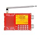 DP-666 TEF6686 Full Band Radio with 2.8-Inch Touch Screen, 5000mAh Battery, RDS, FM AM SW LW for Travel and Portable Use(red)