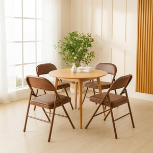 DPI Metal Folding Chair Upholstered Leatherette for